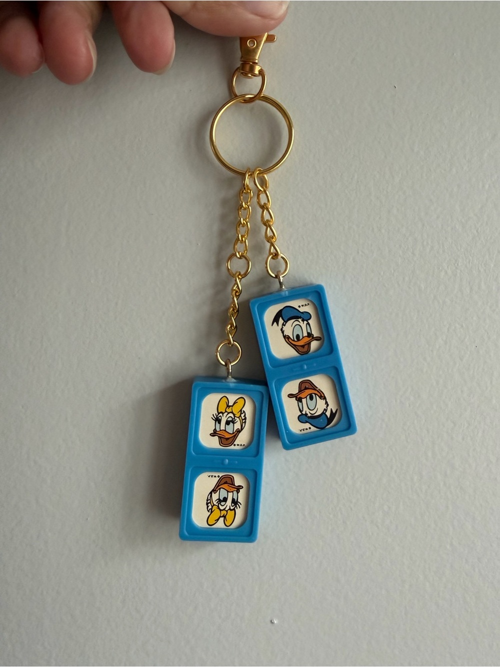 Disney Donald & Daisy Duck Blue Domino Keychain
